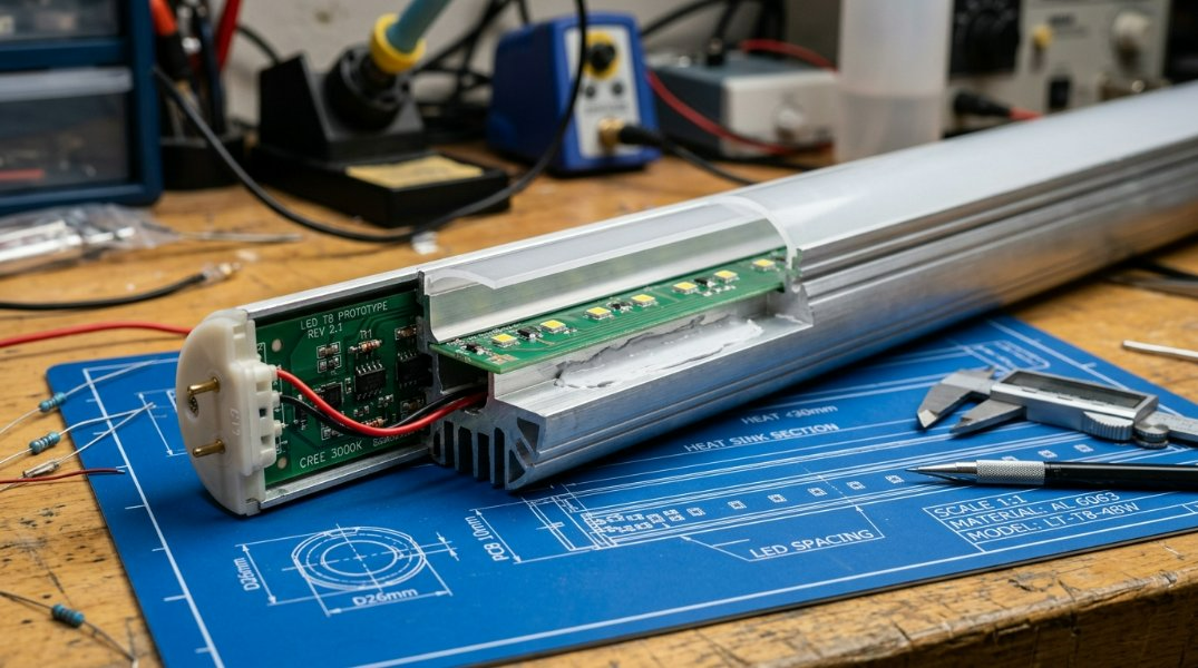 10mm PCB가 포함된 LED T8 튜브 하우징에 대한 2026년 최종 가이드: 열 데이터, 3D CAD 및 UL 준수