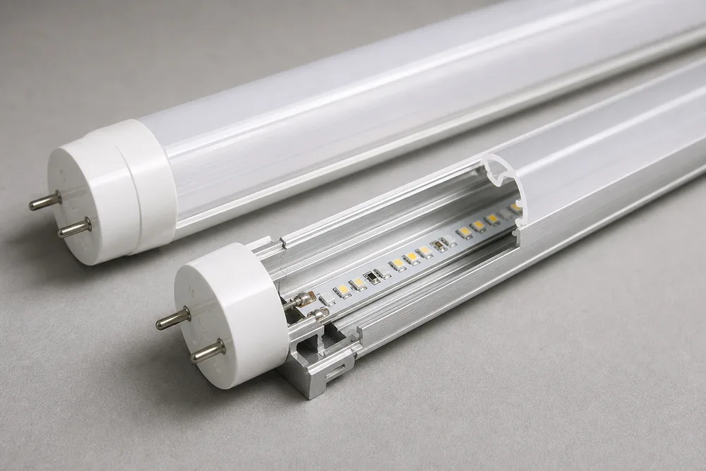 OEM 및 개인 상표 튜브 라이트 어셈블리용 2026 LED T8 PC 외부 튜브 및 내부 알루미늄 하우징