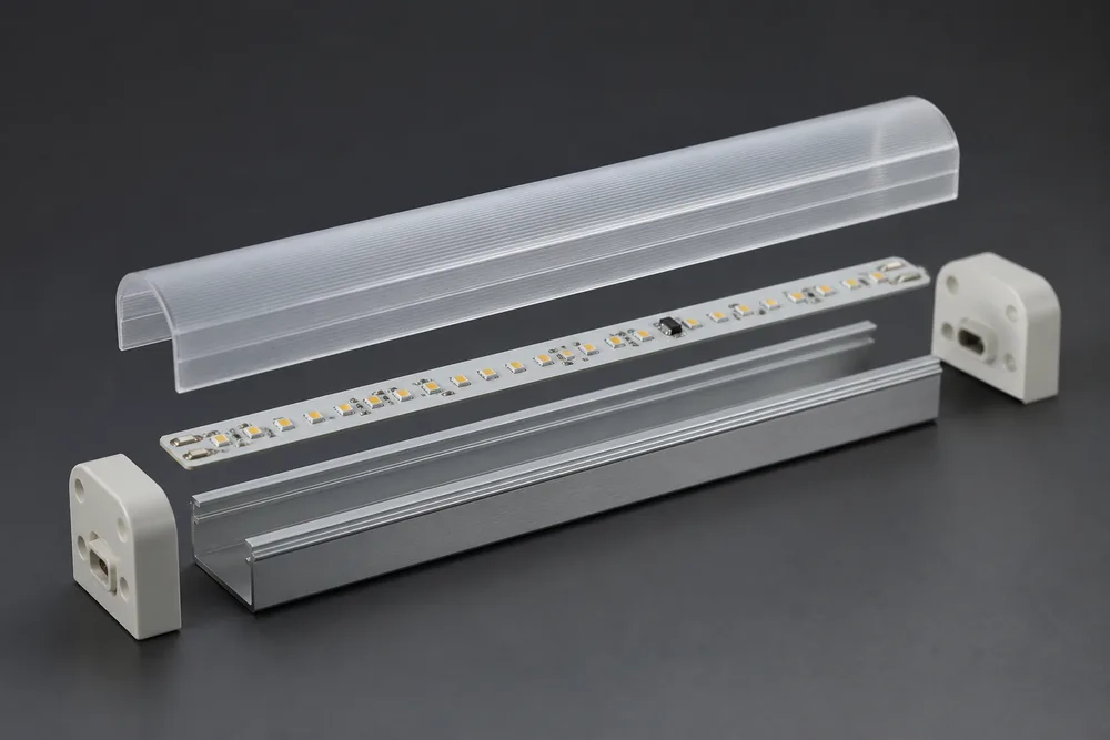 2026년 OEM 조명 어셈블리용 PC 커버 및 6063 알루미늄 베이스가 포함된 LED T10 튜브 하우징