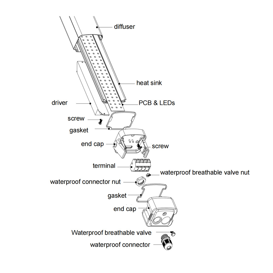 IP65 LED 고정편 정착물